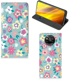 B2Ctelecom GSM Hoesje Xiaomi Poco X3 Fotohoesje ontwerpen Flower Power