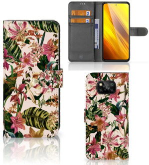 B2Ctelecom GSM Hoesje Xiaomi Poco X3 Fotohoesje ontwerpen Flowers