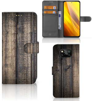 B2Ctelecom GSM Hoesje Xiaomi Poco X3 Leuk Case Cadeau voor Mannen Steigerhout