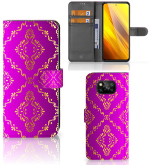 B2Ctelecom GSM Hoesje Xiaomi Poco X3 Telefoonhoesje met foto Barok Roze