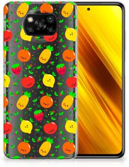 B2Ctelecom GSM Hoesje Xiaomi Poco X3 TPU Bumper Doorzichtig Fruits