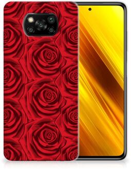 B2Ctelecom GSM Hoesje Xiaomi Poco X3 TPU Bumper Red Roses