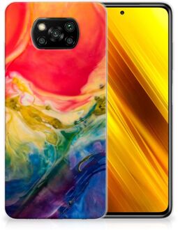 B2Ctelecom GSM Hoesje Xiaomi Poco X3 TPU Bumper Watercolor Dark