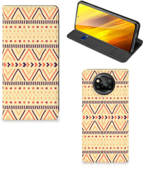 B2Ctelecom GSM Hoesje Xiaomi Poco X3 Wallet Bookcase Aztec Yellow