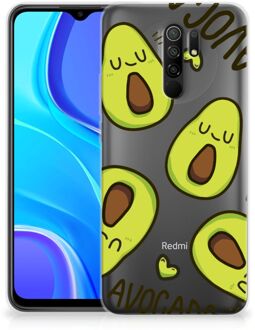 B2Ctelecom GSM Hoesje Xiaomi Redmi 9 Backcase TPU Siliconen Hoesje Transparant Avocado Singing