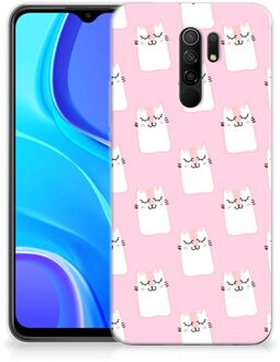 B2Ctelecom GSM Hoesje Xiaomi Redmi 9 Beschermhoesje Sleeping Cats