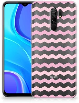 B2Ctelecom GSM Hoesje Xiaomi Redmi 9 Bumper Hoesje Waves Roze