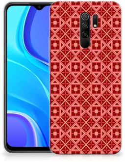 B2Ctelecom GSM Hoesje Xiaomi Redmi 9 Hoesje met Tekst Batik Red