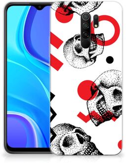 B2Ctelecom GSM Hoesje Xiaomi Redmi 9 TPU Bumper Skull Red