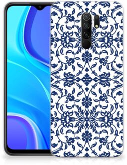 B2Ctelecom GSM Hoesje Xiaomi Redmi 9 Trendy Telefoonhoesjes Flower Blue