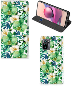 B2Ctelecom GSM Hoesje Xiaomi Redmi Note 10 4G | 10S Bookcase Cover Orchidee Groen