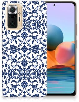 B2Ctelecom GSM Hoesje Xiaomi Redmi Note 10 Pro Trendy Telefoonhoesjes Flower Blue