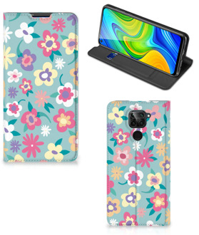 B2Ctelecom GSM Hoesje Xiaomi Redmi Note 9 Fotohoesje ontwerpen Flower Power