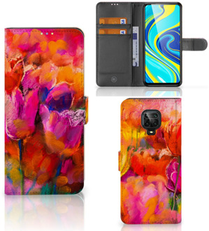 B2Ctelecom GSM Hoesje Xiaomi Redmi Note 9 Pro | Note 9S Cover met Tekst Tulips