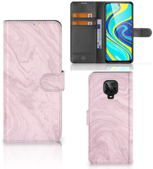 B2Ctelecom GSM Hoesje Xiaomi Redmi Note 9 Pro | Note 9S Flip Case Marble Pink