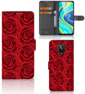 B2Ctelecom GSM Hoesje Xiaomi Redmi Note 9 Pro | Note 9S Mobiel Bookcase Red Roses