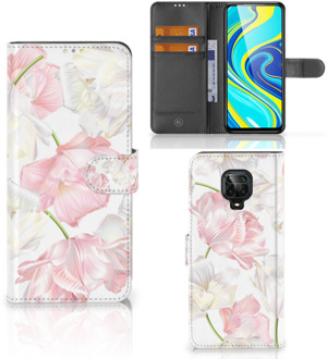 B2Ctelecom GSM Hoesje Xiaomi Redmi Note 9 Pro | Note 9S Wallet Book Case Cadeau voor Mama Lovely Flowers