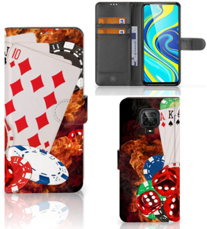 B2Ctelecom GSM Hoesje Xiaomi Redmi Note 9 Pro | Note 9S Wallet Book Case Personaliseren Casino