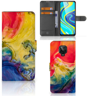 B2Ctelecom GSM Hoesje Xiaomi Redmi Note 9 Pro | Note 9S Wallet Book Case Watercolor Dark