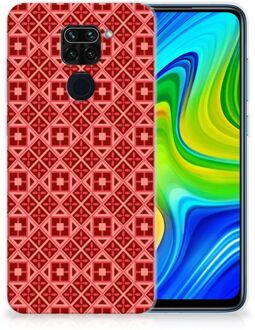 B2Ctelecom GSM Hoesje Xiaomi Redmi Note9 Hoesje met Tekst Batik Red