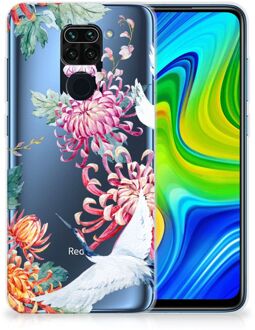 B2Ctelecom GSM Hoesje Xiaomi Redmi Note9 Smartphonehoesje Customize Bird Flowers