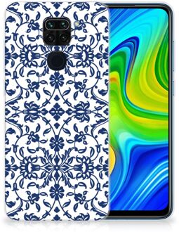 B2Ctelecom GSM Hoesje Xiaomi Redmi Note9 Trendy Telefoonhoesjes Flower Blue