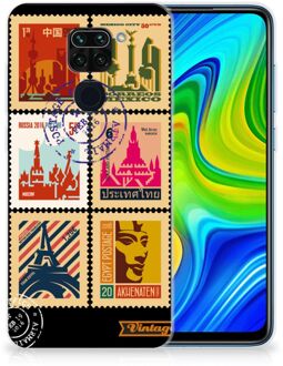 B2Ctelecom GSM Hoesje Xiaomi Redmi Note9 Trendy Telefoonhoesjes Postzegels