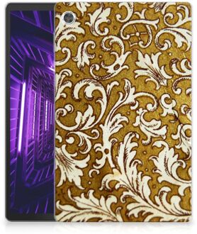 B2Ctelecom Hippe Hoesje Lenovo Tab M10 Plus Siliconen Back Case Barok Goud met doorzichte zijkanten