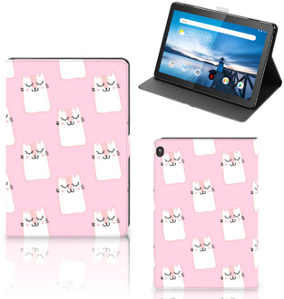 B2Ctelecom Hippe Hoesje Lenovo Tablet M10 Hoesje met Magneetsluiting Sleeping Cats