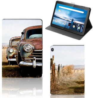 B2Ctelecom Hippe Hoesje Lenovo Tablet M10 Tablet Hoes met Standaard Vintage Auto