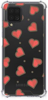 B2Ctelecom Hippe Hoesje Samsung Galaxy A12 Smartphone hoesje met doorzichtige rand Hearts