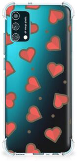 B2Ctelecom Hippe Hoesje Samsung Galaxy M02s | A02s Smartphone hoesje met doorzichtige rand Hearts