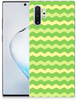 B2Ctelecom Hippe hoesje Samsung Galaxy Note 10 Plus Waves Green