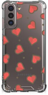 B2Ctelecom Hippe Hoesje Samsung Galaxy S21 Smartphone hoesje met doorzichtige rand Hearts