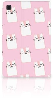 B2Ctelecom Hippe Hoesje Samsung Galaxy Tab A7 (2020) Hoesje met Magneetsluiting Sleeping Cats