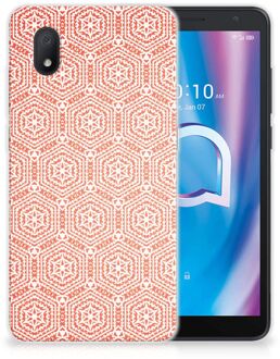 B2Ctelecom Hippe Hoesjes Alcatel 1B (2020) Telefoon Hoesje Pattern Orange