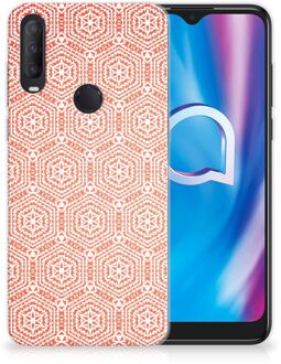 B2Ctelecom Hippe Hoesjes Alcatel 1S (2020) Telefoon Hoesje Pattern Orange