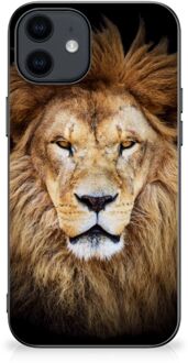 B2Ctelecom Hippe Hoesjes Customize Super als Vaderdag Cadeau iPhone 12 Pro | 12 (6.1") Telefoonhoesje met Zwarte rand Leeuw