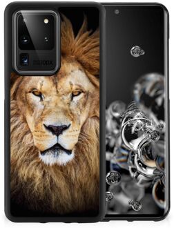 B2Ctelecom Hippe Hoesjes Customize Super als Vaderdag Cadeau Samsung Galaxy S20 Ultra Telefoonhoesje met Zwarte rand Leeuw