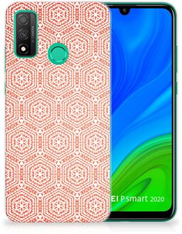 B2Ctelecom Hippe Hoesjes Huawei P Smart 2020 Telefoon Hoesje Pattern Orange