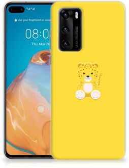 B2Ctelecom Hippe Hoesjes Huawei P40 Telefoon Hoesje Baby Leopard