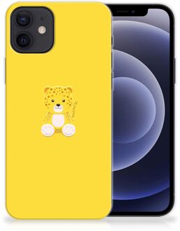 B2Ctelecom Hippe Hoesjes iPhone 12 | 12 Pro (6.1") Telefoon Hoesje Baby Leopard