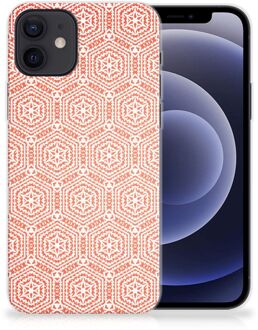 B2Ctelecom Hippe Hoesjes iPhone 12 | 12 Pro (6.1") Telefoon Hoesje Pattern Orange