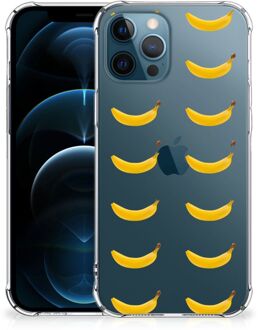 B2Ctelecom Hippe Hoesjes iPhone 12 | 12 Pro Smartphone hoesje met doorzichtige rand Banana