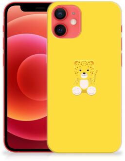 B2Ctelecom Hippe Hoesjes iPhone 12 Mini Telefoon Hoesje Baby Leopard