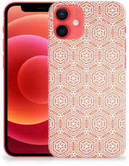 B2Ctelecom Hippe Hoesjes iPhone 12 Mini Telefoon Hoesje Pattern Orange