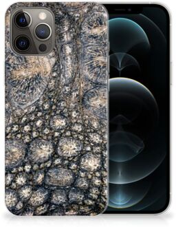 B2Ctelecom Hippe Hoesjes iPhone 12 Pro Max Telefoon Hoesje Krokodillenprint