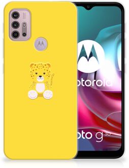 B2Ctelecom Hippe Hoesjes Motorola Moto G30 | G10 Telefoon Hoesje Baby Leopard