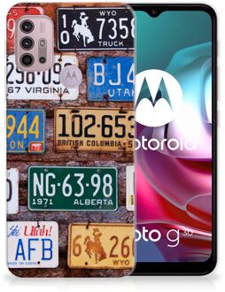 B2Ctelecom Hippe Hoesjes Motorola Moto G30 | G10 Telefoon Hoesje Kentekenplaten