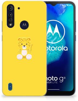 B2Ctelecom Hippe Hoesjes Motorola Moto G8 Power Lite Telefoon Hoesje Baby Leopard